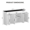 thumbnail image 2 of Buffet Cabinet with 4 Doors, Modern Farmhouse 55" Large Sideboard Table Storage Cabinet,Adjustable Shelves, Drawers, and Versatile Storage for Kitchen, Dining Room, Coffee Bar, 2 of 9