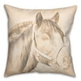 thumbnail image 2 of Creative Products Black And White Horse 1 16 x 16 Spun Poly Pillow, 2 of 3