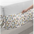 thumbnail image 2 of Mushroom Bed Skirt, Colorful Pattern with Morchella Morel Porcini Mushrooms in Kids Cartoon Style, Elastic Bedskirt Dust Ruffle Wrap Around for Bedding Decor, 4 Sizes, Multicolor, by Ambesonne, 2 of 2