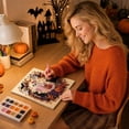 thumbnail image 5 of Halloween Ghost Diamond Painting Kit with Frame DIY Crystal Art Canvas Craft Set for Adults and Teens Home Wall Decor, Beginner DIY Seasonal Party Gift（Ghost Pumpkin）, 5 of 7