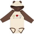 thumbnail image 3 of Inktastic Peace Love Westies Boys or Girls Long Sleeve Baby Bodysuit, 3 of 5