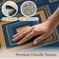 thumbnail image 6 of ODIKA Bold Border Interlocking Zigzag Stripes Herringbone Southwestern Refined Non-Slip Low Profile for Guest Room, Lounge, Apartment, 6 of 7