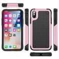 thumbnail image 5 of Nalacover iPhone XS / X Case, Heavy Duty 3 in 1 Rugged Shockproof Rugged Silicone Hybrid Hard PC Soft TPU Bumper Camera Raised Drop Protective Girls Women Boy Men Phone Covers, Pink, 5 of 9