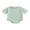 Green, variant on Cenuakty Infant 0-18M Baby Summer Jumpsuit Solid Color Ribbed Short Sleeve Round Neck Romper Cute Bodysuit