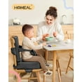 thumbnail image 3 of Asiento elevador HOMEAL para silla de cocina con respaldo gris oscuro, 3 of 8
