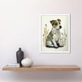 thumbnail image 2 of Cute Jack Russel Dog Puppy and Flower Patterns Colour Pencil Illustration Art Print Framed Poster Wall Decor 12x16 inch, 2 of 5