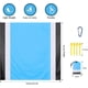 thumbnail image 2 of Beach Mat Beach Blanket 210x200CM Anti-Sand Picnic Blanket, Waterproof Beach Mat with 4 Stakes for Beach, Camping, Picnic, Travel, Light Blue, 2 of 4