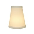 thumbnail image 5 of Aspen Creative 32080-2 Small Hardback Empire Shape Chandelier Clip-On Lamp Shade Set (2 Pack), Transitional Design in Off White, 4" bottom width (2.5" x 4" x 5"), 5 of 7