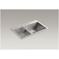 thumbnail image 2 of Kohler K-3838-3 Vault 33" Double Basin Top-Mount/Under-Mount 18-Gauge Stainless Steel, 2 of 7