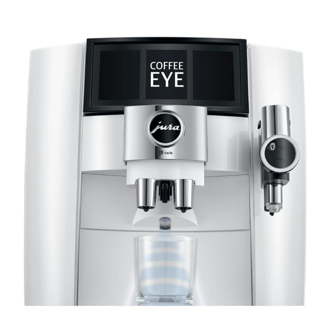 Jura J8 Twin Superautomatic Espresso Machine | Diamond White | 15657