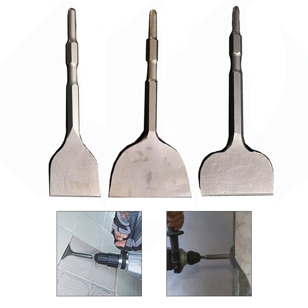 Hexagonal Handle Electric Hammer Drill Bit Slot Flat Chisel Masonry Impacts Drill Round Handle Tile Spade Impacts Drill Tools