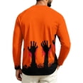 thumbnail image 5 of Mens Halloween Shirt Raglan Long Sleeve Crew Neck Funny Ghost Graphic Comfortable Casual Halloween Costumes, 5 of 5