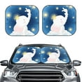 thumbnail image 2 of Disketp 2 Piece Cute Elephant Sitting In The Moon With Little Bunny Pattern Windshield Sunshades,Folding Windshield Sun Shade For Car Suv Trucks Sedan,Blocks Uv Rays Sun Visor Protector-Large, 2 of 7