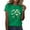 Green, variant on Sexlip Womens Short Sleeve Blouse Multiple Daisies Print Crew Neck Loose Sleeve Soft Fabric Relaxed Silhouette for Daily Leisure White XL