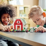 LEGO Minecraft The Red Barn Farm House Toy 21187 with Villager and Zombie Figure Plus Goat, Cow & Horse Animal Figures for Kids