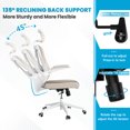 thumbnail image 5 of Ergonomic Office Chair, Home Office Desk Chair with Adjustable Headrest & Lumbar Support, Swivel High Back Computer Chair, Breathable Mesh Chair, PU Silent Wheels, Flip-Up Arms, 5 of 11