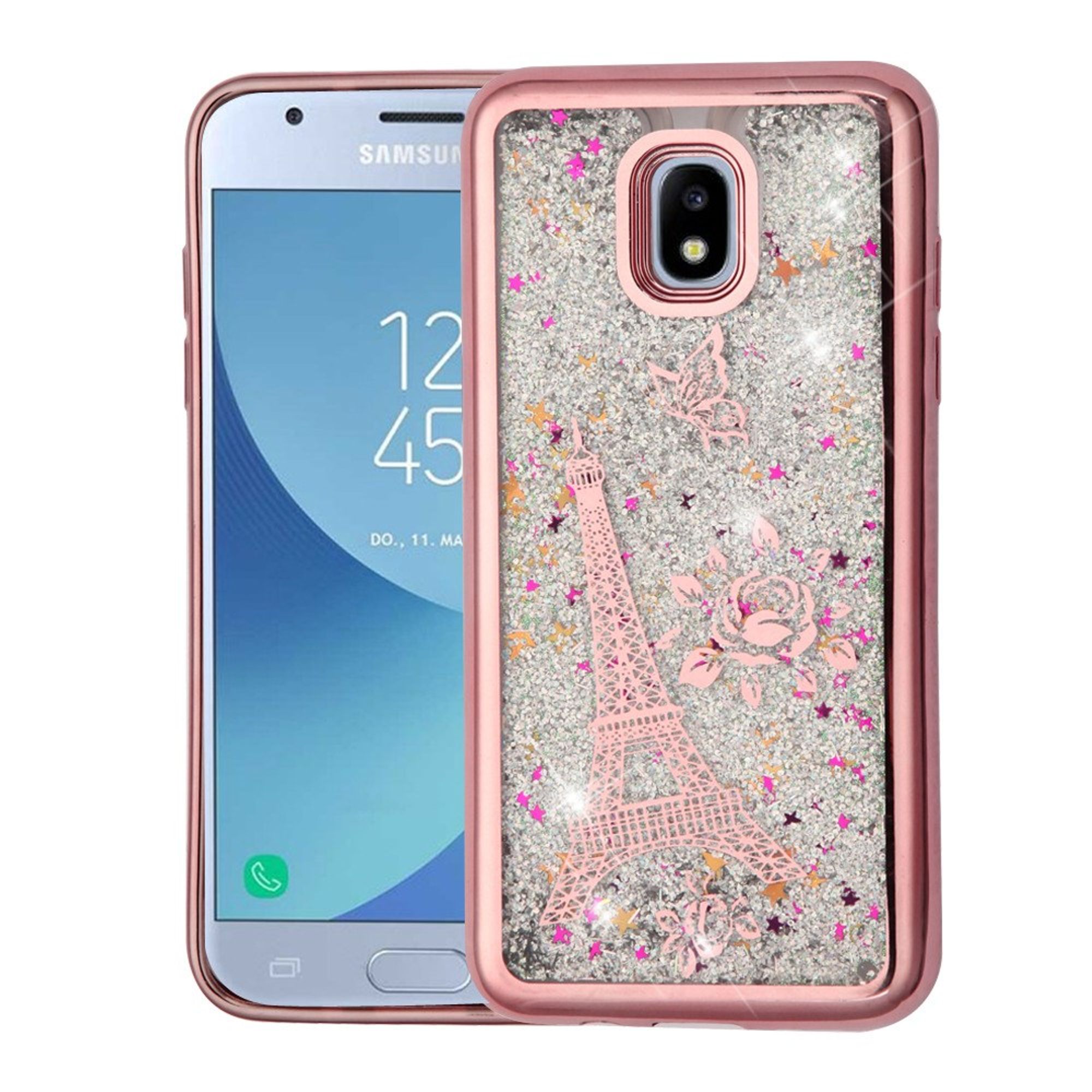 For Samsung Galaxy Express Prime 3 Case J3 18 Case By Insten Quicksand Glitter Morning Glory Case For Samsung Galaxy Express Prime 3 J3 16 J3 18 J3 Achieve J3 Star Walmart Com Walmart Com