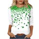 thumbnail image 1 of Mujeres 3/4 Manga Tops Y Blusas Impresas Cuello Redondo Camiseta Blusa de Moda para Ocasional, Fiesta, Trabajo, 1 of 5