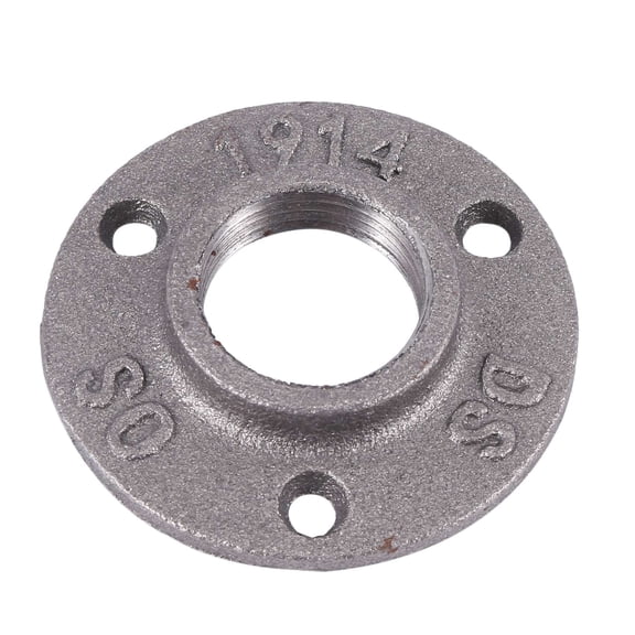 1 Inches Malleable Cast Iron Pipe Flange, Industrial Flanges for Threaded Black Pipes and Fittings Pcs