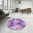 thumbnail image 4 of Ahgly Company Machine Washable Indoor Rectangle Transitional Orchid Purple Area Rugs, 6' x 9', 4 of 7