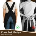 thumbnail image 3 of WHIPPY Kitchen Cooking Aprons for Women with Pockets Japanese Linen Cross Back Apron Unisex for Baking Painting Gardening, 3 of 7