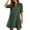Army Green, variant on Chbgutlmr Summer Dresses for Women Half Sleeve Turn down Collar Button Shift Dresses Casual Loose Plain Mini Dress