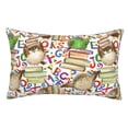 thumbnail image 1 of Fotbe Owl Back To School Funda de Almohada Decorativa Estilo Occidental, Lujo en Algodón, Fundas para Almohadas King, Cojín Estampado para Decoración del Hogar-20"x30", 1 of 6