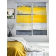 thumbnail image 3 of Abstract Gray Yellow Sheer Curtains for Living Room Bedroom, Light-filtering Sheer Curtain, Strip Geometric Rod Pocket Voile Window Treatment Drapes, 52’’Wx72’’L, 2 Panels Set, 3 of 7