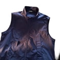 thumbnail image 2 of VSSSJ Men's Lightweight Outdoor Vest Jacket Full Zip Sleeveless Stand Collar Golf Travel Fishing Hiking Work Vest with Multi-Pockets Navy L, 2 of 4