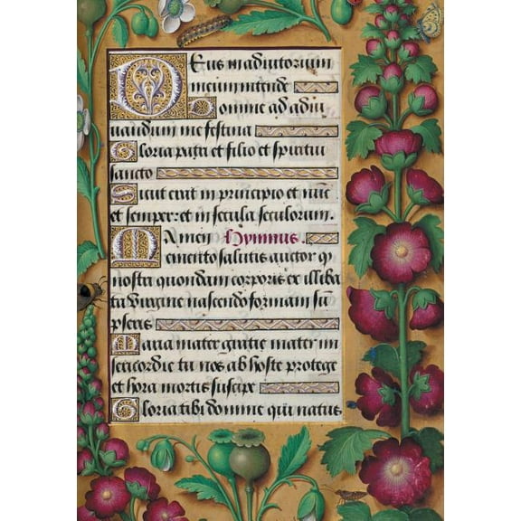 Bnf Enluminures Carnet Blanc, Heures Anne de Bretagne, Roses, (Paperback)