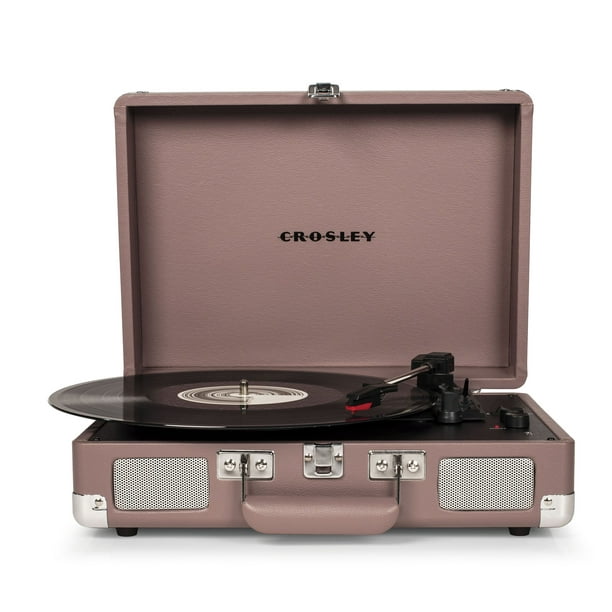 Crosley Cruiser Deluxe Bluetooth Portable Suitcase Record Player with 3speed Turntable Purple
