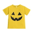 thumbnail image 3 of RMGVDSD Toddler Girls Boys Halloween Shirt Cute Pumpkin T Shirt For Kids Short Sleeve Tees Graphic Tshirts Summer Tops 3-4 Years, 3 of 5