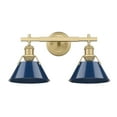 thumbnail image 1 of Orwell 2-Light Vanity Light in Brushed Champagne Bronze with Matte Navy, 1 of 3
