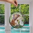 thumbnail image 2 of Spring Equinox Stained Glass Suncatcher, Goddess and Rabbit Window Hanging, Ostara Home Decoration, Spring Suncatcher, Spring Equinox Gift, 2 of 3