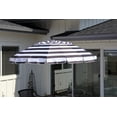 thumbnail image 3 of Deluxe 8 ft Black and White Stripe Patio & Beach Umbrella with Travel Bag, 3 of 8