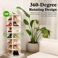 thumbnail image 4 of Holaki 360° Rotating Shoe Rack 7-Tiers Organizer Spinning Shoe Rack, Rotating shoe Organizer tower Holds Up to 28 Pairs of Shoes, Shoe Storage Shelf for Entryway Living Room Hallway Shoe Cabinet, 4 of 6