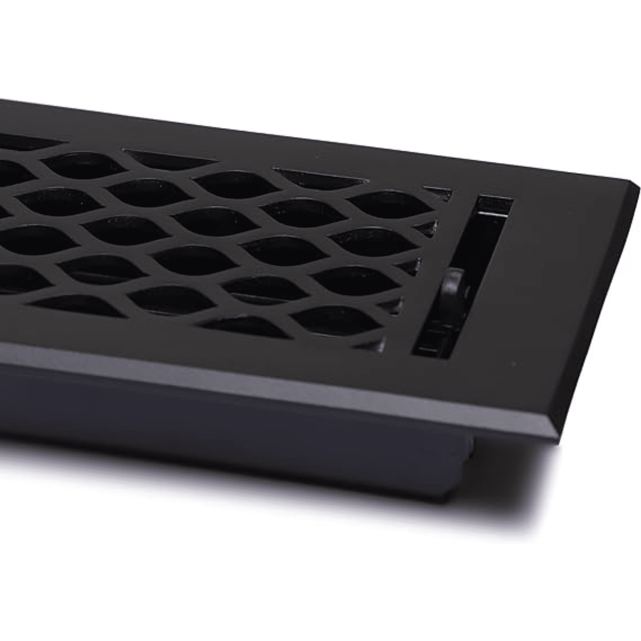 4"x10" (Duct Opening) Cast Aluminum All Metal by Caststo, Color-Matte Black, Overall (6"x12") Heavy Duty vent Cover- Wave