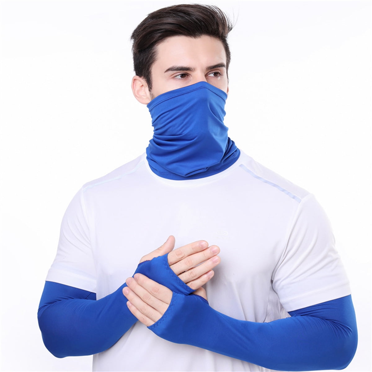 Details about   Face Guard Neck Gaiter Sun Cover Skull Hair Head Band-Stay Back 