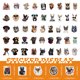 thumbnail image 5 of Pegatinas de vinilo impermeables de anime para perros, 100 unidades por lote, 5 of 5