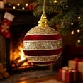 thumbnail image 7 of PoyoKee Christmas Decorations, Elegant Wine Red Sequin Covered Christmas Tree Ornament, Hanging Christmas Ball Ornaments for Xmas Tree Home Holiday Wedding Party Decor, 7 of 7