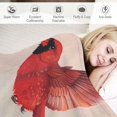 thumbnail image 3 of Orinice  Wedding Soft Flannel Fleece Throw Blanket, Northern Cardinal Bird Flying Along Flower Bouquet Ceremonial Marriage, Cozy Plush for Indoor and Outdoor Use,  60x80in, 3 of 6