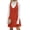 Brick red, variant on Autumn Winter Women V Neck Corduroy Overall Dress Casual Loose Mini Dress