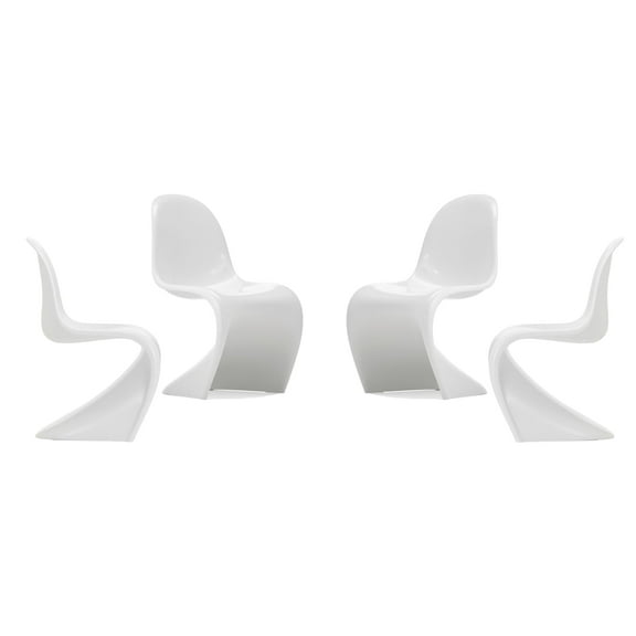 Modholic Wave Chair, White (Set Of 4)