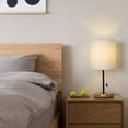 thumbnail image 5 of Bedside Black Modern Table Lamp With Tan Wood Base, Pull Chain Switch by Haitral, 5 of 7
