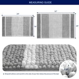 Subrtex Bathroom Rug Chenille Plush Bath Mat 20x32 Light Gray Premium ...