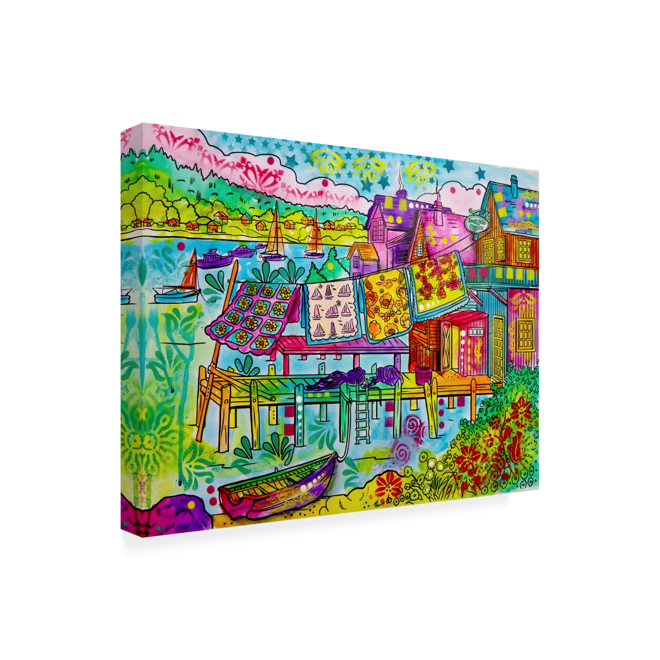 Canvas Wall Art - Dean Russo 'Dean at the Docks' Wall Art for Living Room, Bedroom, or Office Décor by Trademark Fine Art - 24 x 18 Inches