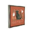 thumbnail image 4 of Stupell Industries Trick Or Treat Cat Holiday Painting Gray Floater Framed Canvas Art Print Wall Art, 25 x 25, 4 of 10