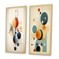 thumbnail image 3 of Designart "Vintage Geometric Mystery of Love Flow II" Modern Geometric Framed Wall Art Set Of 2 - Modern Blue Framed Wall Art Set Of 2, 3 of 6