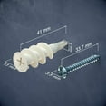 2pcs 40 Premium Plastic Self Drilling Drywall Anchors with Screws Up