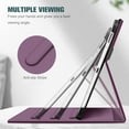 thumbnail image 5 of Fintie Case for Samsung Galaxy Tab S10 Lite/ S10 FE/ S9 FE 5G 10.9 Inch/Tab S9 11 Inch, Multi-Angle Viewing Protective Cover with Pocket, Auto Sleep/Wake, Purple, 5 of 8